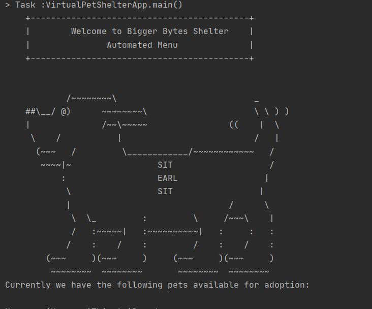 pet shelter code screenshot